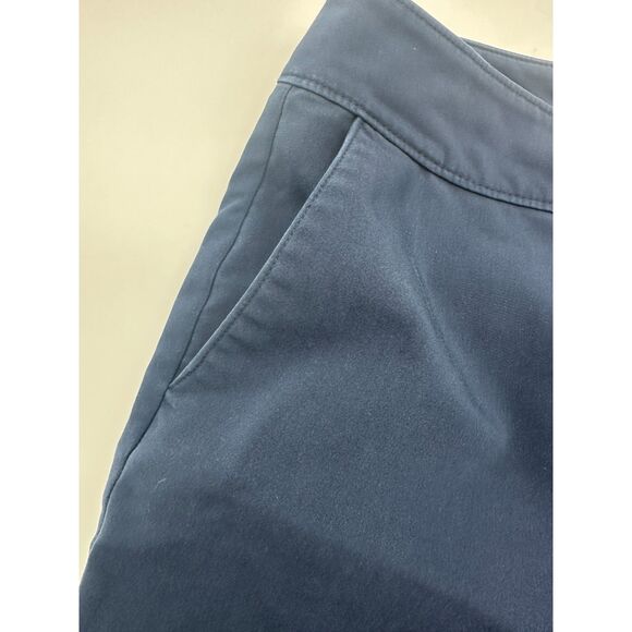 Ann Taylor Factory Pants Ankle Length Gold Button Accent Sz 4 w/ Pocket Navy - Picture 9 of 9